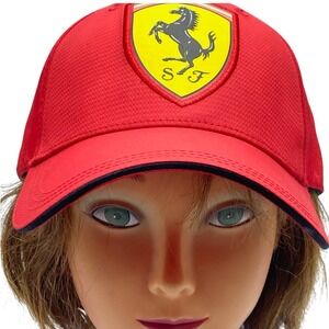 Scuderia Ferrari Hat Cap Racing Red Adjustable Motorsport Fanwear‎